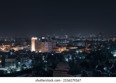 Karachi, Sindh  Pakistan - 051322 : Karachi City View At Night