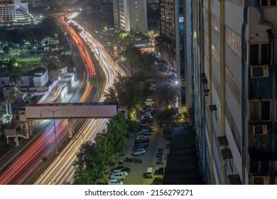 Karachi, Sindh  Pakistan - 051322 : Karachi City View At Night