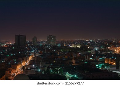 Karachi, Sindh  Pakistan - 051322 : Karachi City View At Night