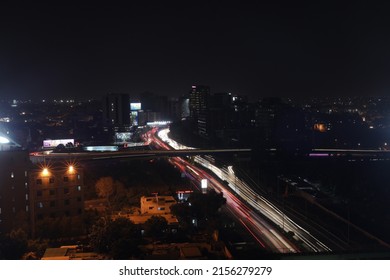 Karachi, Sindh  Pakistan - 051322 : Karachi City View At Night