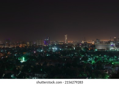 Karachi, Sindh  Pakistan - 051322 : Karachi City View At Night