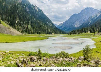 Karakol River Valley In Kyrgyzstan