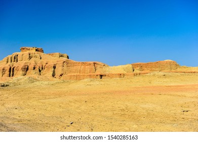 Karamay World Ghost City, Wind Erosion Landform. In Junggar Basin, Karamay, Xinjiang, China 