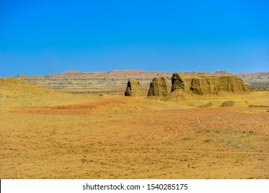 Karamay World Ghost City, Wind Erosion Landform. In Junggar Basin, Karamay, Xinjiang, China 