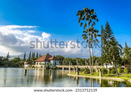 Karangasem Taman Ujung, Water Palace on Bali, Indonesia in a sunny day