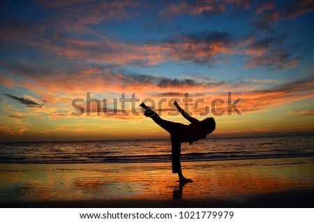 Karate / Tae Kwon Do Kick Sunset