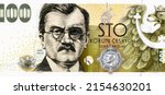 Karel Engliš (1880-1961) - Czechoslovakia Minister of Finance, and later President of the National Bank of Czechoslovakia, Portrait from Czech Republic 100 Korun 2022 Banknotes. 