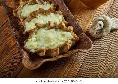 Karelian pasty with potatoes - traditional pasties usually had a rye crust, but the North Karelian and Ladoga Karelian