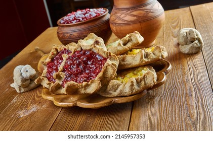Karelian pasty with potatoes - traditional pasties usually had a rye crust, but the North Karelian and Ladoga Karelian