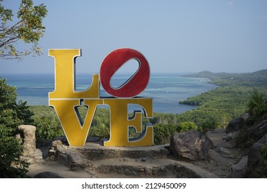 Karimunjawa Island, Central Java, Indonesia - September4 Th 2019: Love Hill A.k.a Bukit Cinta Scenery From The Top In Karimunjawa, Indonesia