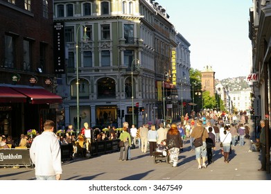 Karl Johans Gate In Oslo