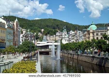 Karlovy Vary, view from river Tepla