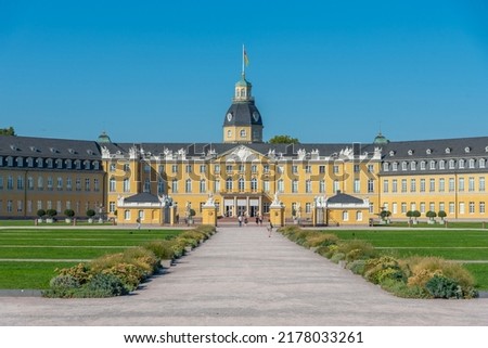 Karlsruhe palace during a sunny day in Germany