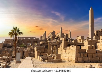 Karnak temple in a sunny day, Luxor, Egypt - Shutterstock ID 2154569669
