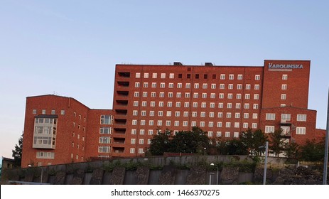 Karolinska Medical University And Hospital, Solna, Stockholm, Sweden 27 July 2019. Sweden's Best University And The Largest, Most Prestigious Medical Universities In The World