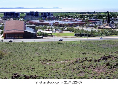 KARRATHA, WA - JUNE 07 2022:Aerial View Of Karratha City Accommodate The Processing And Exportation Workforce Of Iron Mining And Petroleum And Liquefied Natural Gas Operations In Western Australia.