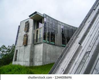 KARSJOK, NORWAY, 8 APRIL 2016: The Wooden Sami Parliament Of Lapland