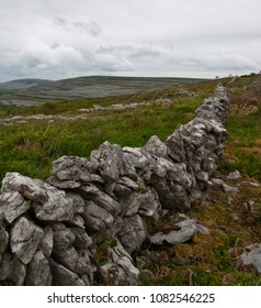 The karst landscape of The Buren north of the Cliffs of Moher in County Clair along Galway Bay.