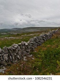The karst landscape of The Buren north of the Cliffs of Moher in County Clair along Galway Bay.