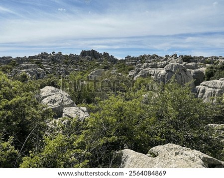 Similar – Image, Stock Photo Vegetation and karst landscape of mountains and islands in the Thien Canh Son area of Ha Long Bay in Vietnam, Southeast Asia
