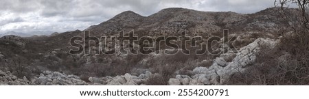 Similar – Image, Stock Photo Vegetation and karst landscape of mountains and islands in the Thien Canh Son area of Ha Long Bay in Vietnam, Southeast Asia