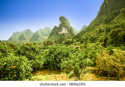 Karst Landscape In Yangshuo China