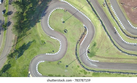 Kart Racing Track From Top View