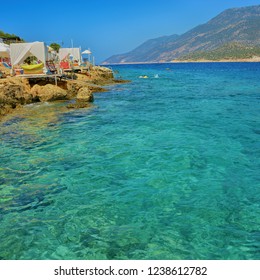 Kas Tourismturkish Buyuk Cakil Beach Blue Sea Water Turkey Stock Photo Alamy