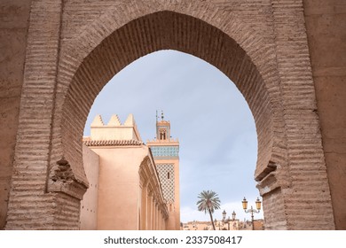 Kasbah Mosque, one of the most important historic mosques in Marrakesh, Morocco