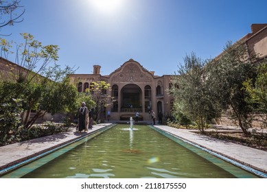 Kashan, Iran - October 17, 2016: Pool In Borujerdi - Historic House Museum In Kashan