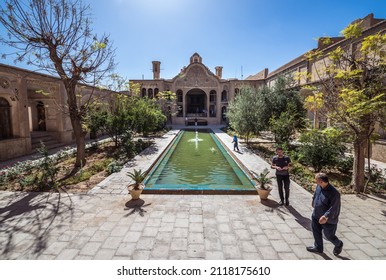 Kashan, Iran - October 17, 2016: Main Courtyard Of Borujerdi - Historic House Museum In Kashan