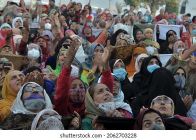 Kashmiri Muslims React Upon Seeing A Relic Believed To Be A Hair From The Beard Of Prophet Mohammad (SAW), Being Displayed At Hazratbal Shrine In Srinagar October 22, 2021 