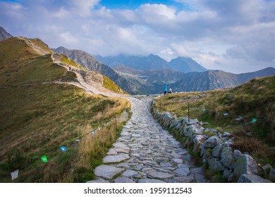 Kasprowy Wierch.Trail In The Polish Mountains, Just Before Autumn Begins. Zakopane