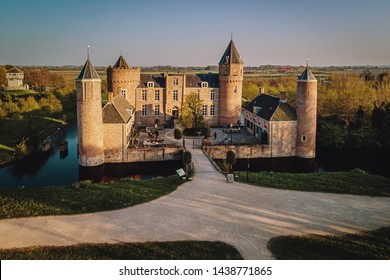 Kasteel (Castle) Westhove - aerial view, Domburg, Zeeland, Netherlands