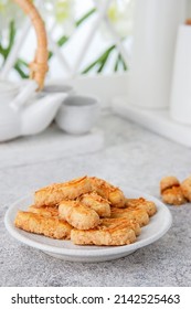 Kastengel or kue keju is Dutch influenced-Indonesian cheese cookie in the form of sticks. Kastengel is usually used as a seasonal snack during the holiday Iedul Fitri or Chistmas