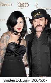 Kat Von D, Lemmy Kilmister At The Art Of Elysium 5th Annual Heaven Gala, Union Station, Los Angeles, CA 01-14-12