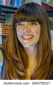 Kate Morton, Signs Books At The Book Fair In Madrid In June 2011. Spain