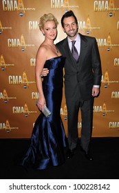 Katherine Heigl And Josh Kelly At The 44th Annual CMA Awards, Bridgestone Arena, Nashville, TN.  11-10-10