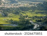 Kathmandu, Nepal. Amazingly beautiful rice farm in the outskirts of kathmandu valley.