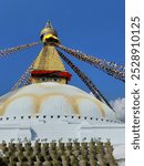 Kathmandu, Nepal- October 10, 2024: Boudhanath or Boudha Stupa 