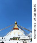 Kathmandu, Nepal- October 10,2024: Boudhanath or boudha stupa 