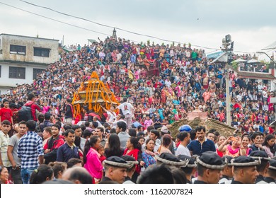 Kathmandu Nepal, Sep 5,2017: Indra Jatra is particularly celebrated in Kathmandu.“Indra” is the name of the Hindu god of rain and Jatra is Procession.So,Indra Jatra is a procession in honour of Indra.