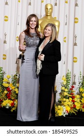 Kathryn Bigelow, Best Director for The Hurt Locker, Barbra Streisand 82nd Annual Academy Awards Oscars Ceremony-PRESS ROOM, The Kodak Theatre, Los Angeles March 7, 2010