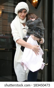 Katie Holmes, Daughter Suri Cruise Out And About For Katie Holmes On Her Way To ALL MY SONS Final Performance, Leaving Her Manhattan Home, New York, January 11, 2009