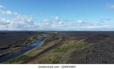 Katla Volcano Landscape In Iceland