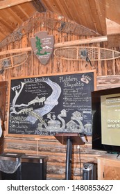 Katmai National Park, Alaska. U.S.A. June 26, 2019. Visitor’s Center, Book Store And Bear Etiquette Class.  Learning The DO’S And DON’T Of Interacting With Ursus Arctos>Alaska’s Coastal Brown Bears 