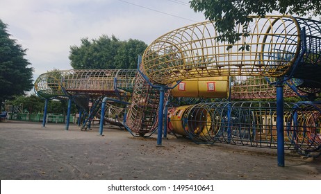 Katsushika Park In Japan. Jungle Gym Athletic