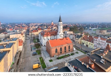 Katy Wroclawskie, Poland. Aerial view of historic Town Hall situated on Market Square
 Zdjęcia stock © 
