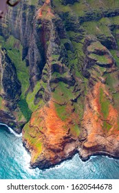 Kauai, Hawaii, USA: Helicopter POV Of Napali Coast.