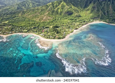 Kauai Napali Coast Aerial View From Helicopter